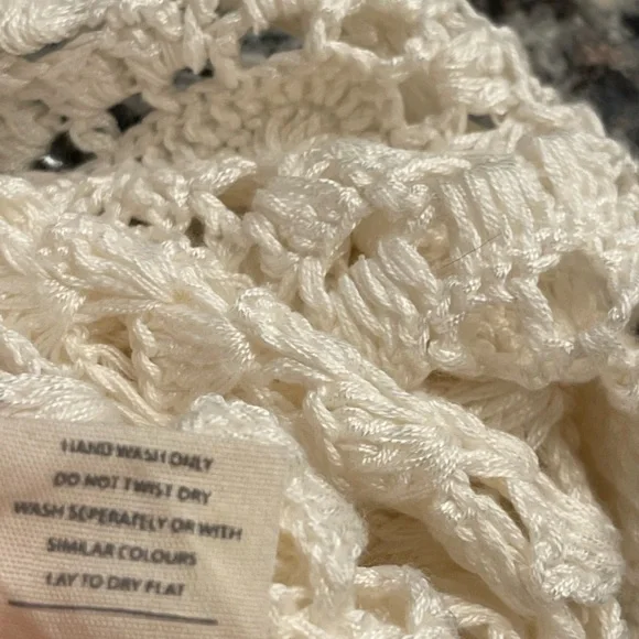 ✌🏻sold✌🏻FLOOK. Crochet Boho Cover Up Dress Size Medium Short Mini - Picture 4 of 15